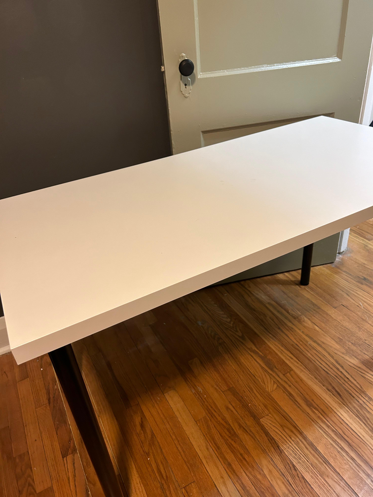 IKEA LINNMON / ADILS Table - White/Black - photo 4