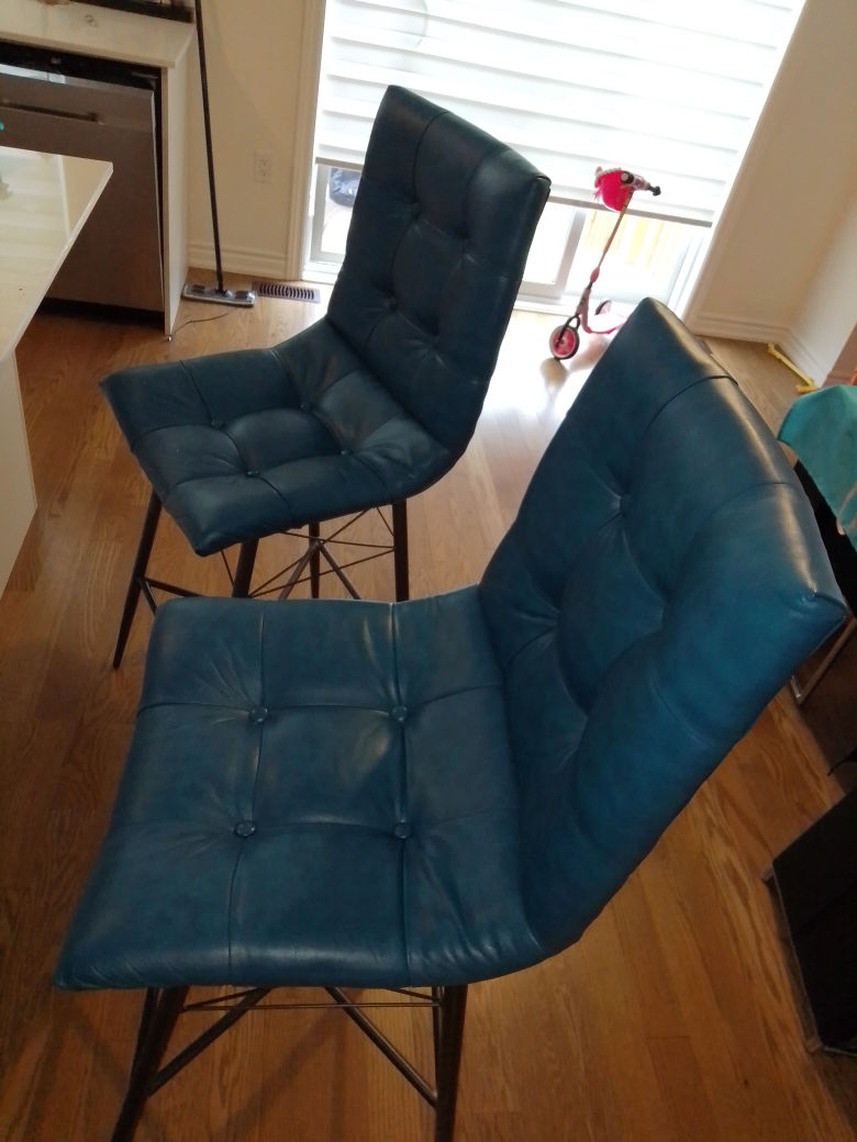 Set of 2 Teal Bar Stools - photo 2