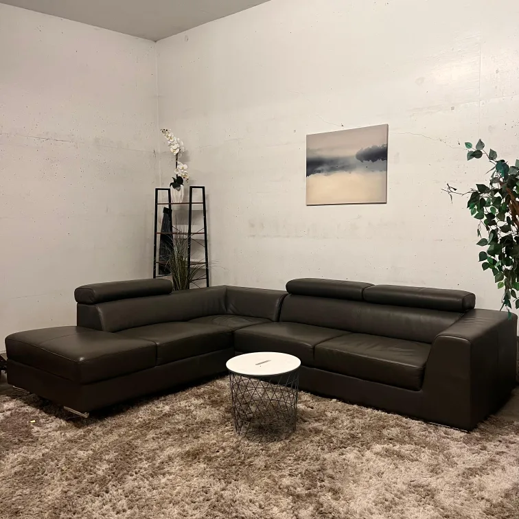 Mobital leather sectional. Lshaped sofa couch . Delivery thumbnail