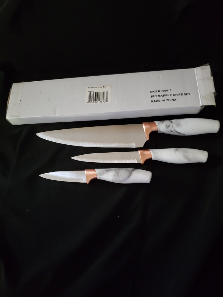 3pc Marble Knife Set - New in Box! - photo 2