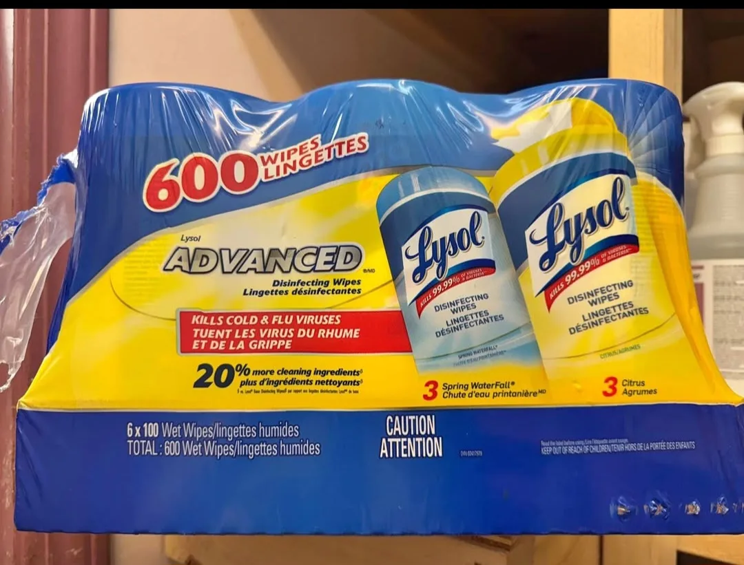 Lysol Advanced Disinfecting Wipes, 600 count