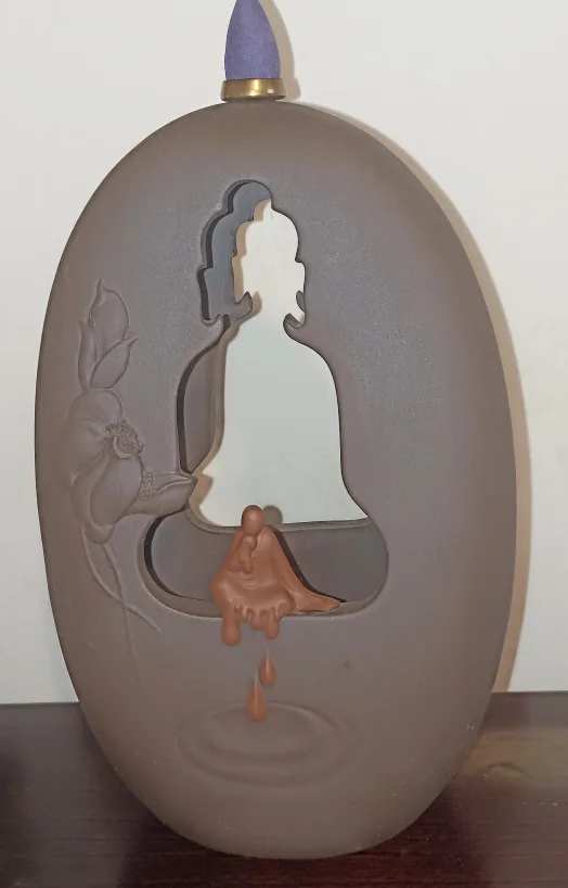 ‼️SALE‼️Backflow Incense Holder Ceramic Buddha Statue image indicator(3)