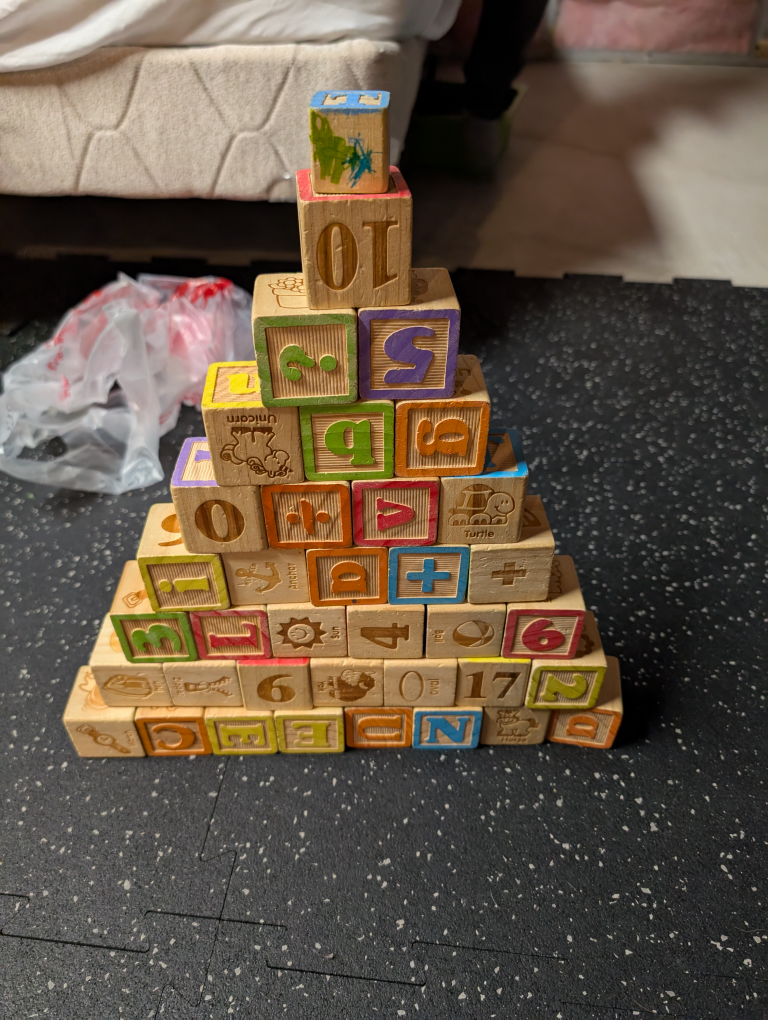 Wooden Alphabet & Number Blocks
