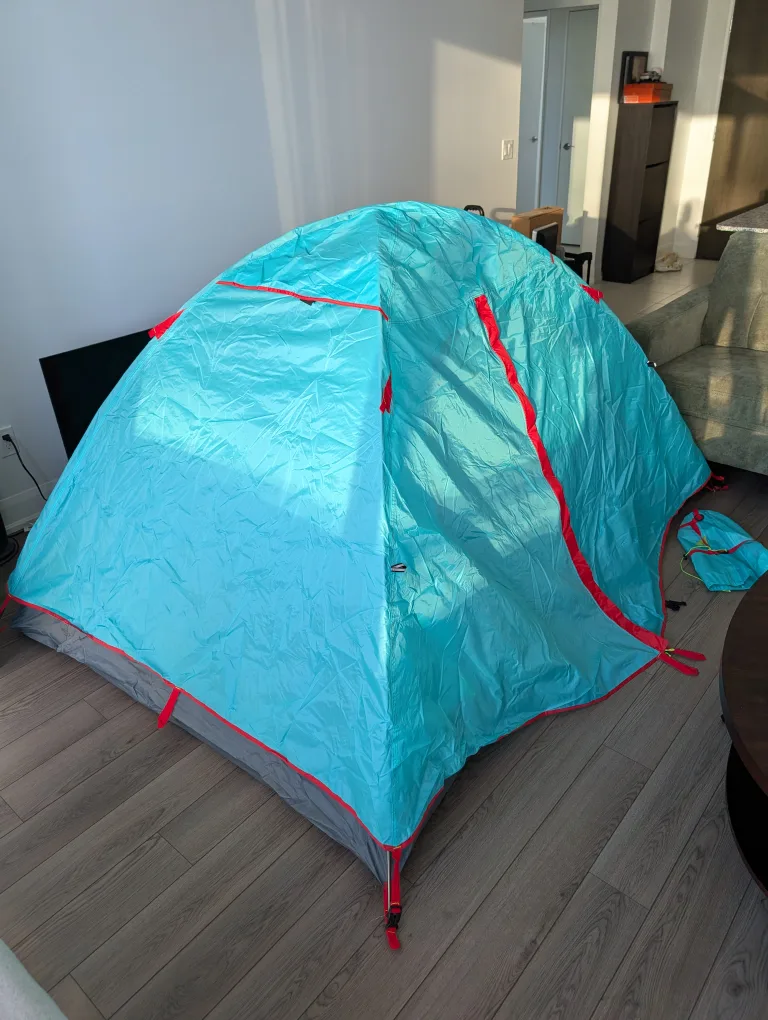 Aqua & Grey Camping Tent image indicator(5)