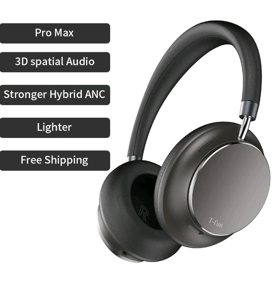 New T-fun NC35 Hybrid Noise Cancelling Headset - Space Gray - photo 3