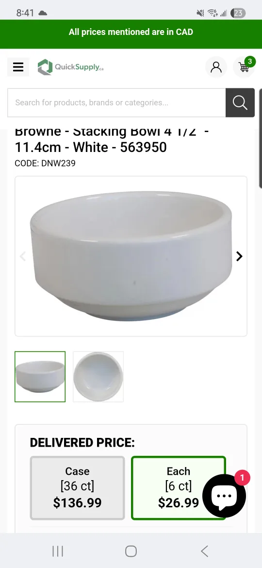Browne Stacking Bowl 4 1/2" - 11.4cm White image indicator(4)