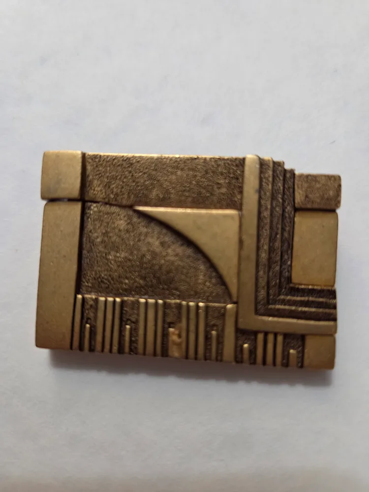 Vintage Frank Lloyd Wright inspired Geometric Design Brooch image indicator(3)