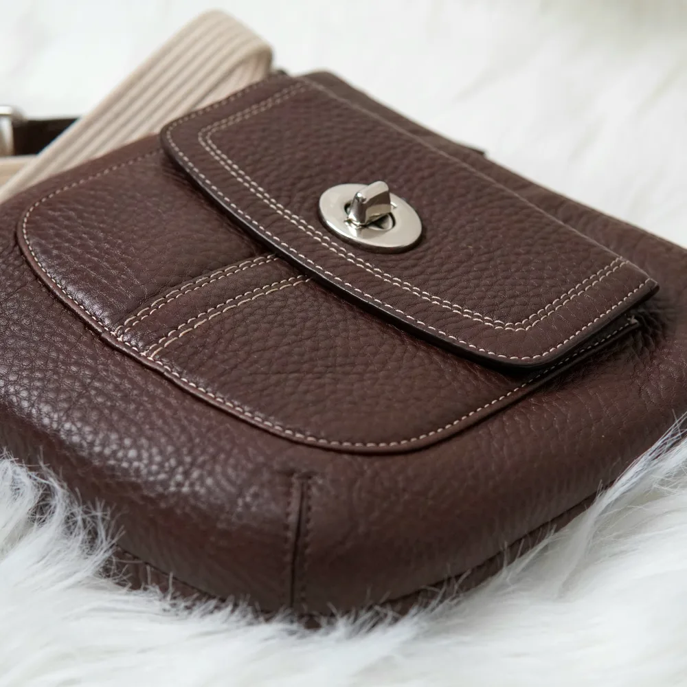 Coach Brown Leather Crossbody Bag image indicator(2)