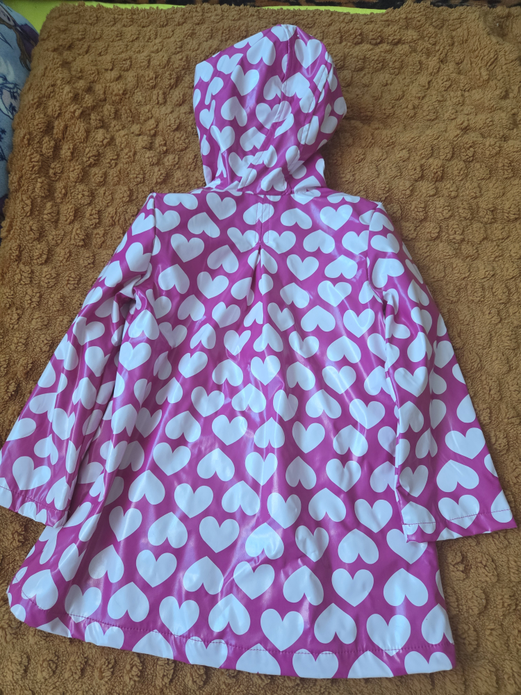 DKNY Girls' Pink Heart Print Raincoat - photo 2