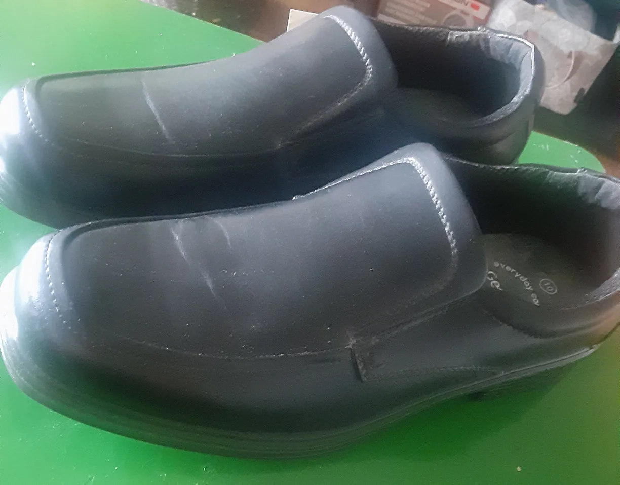 George Everyday Comfort Black Dress Shoes Size 10 thumbnail