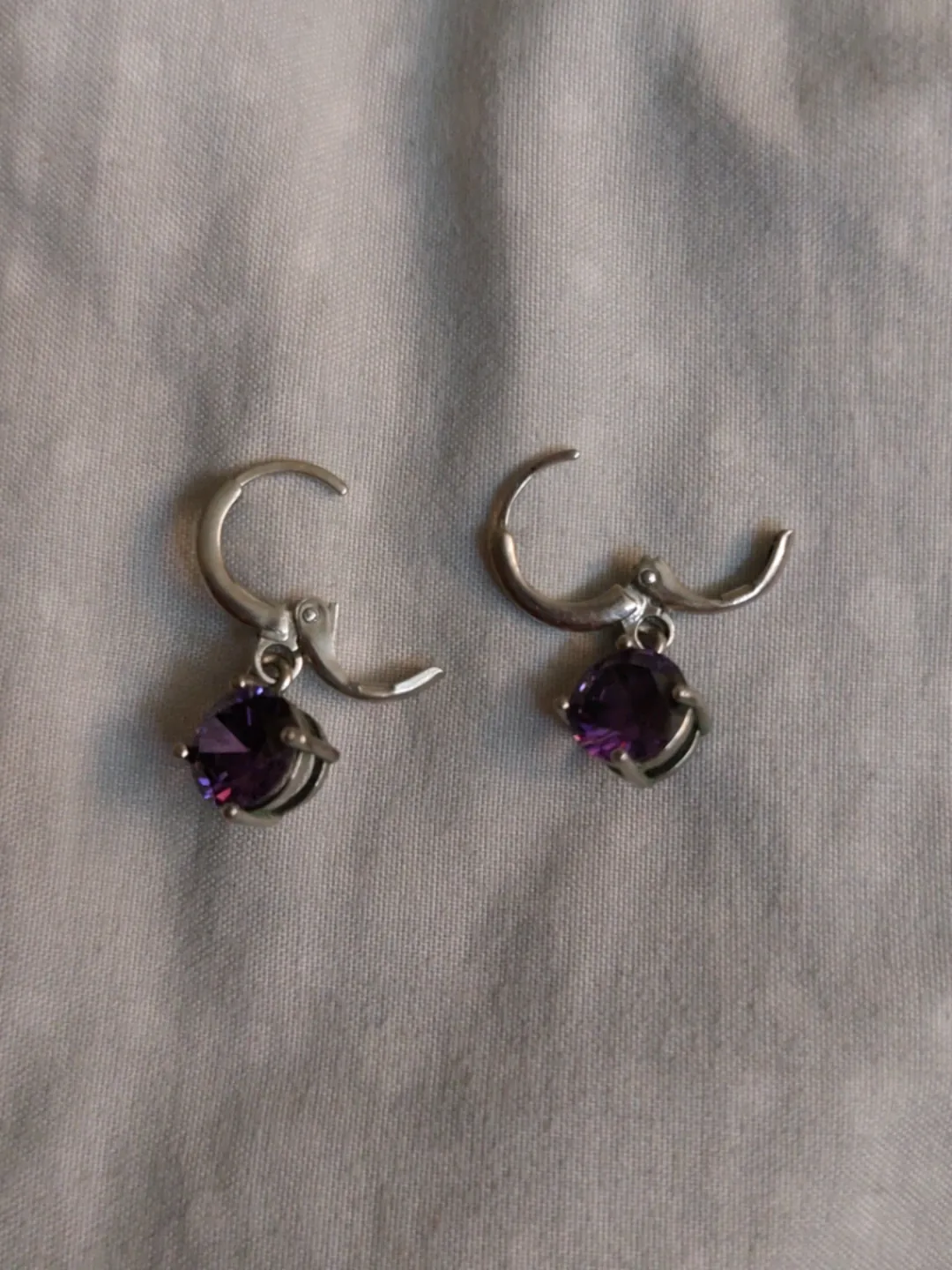 Purple Stone Earrings thumbnail