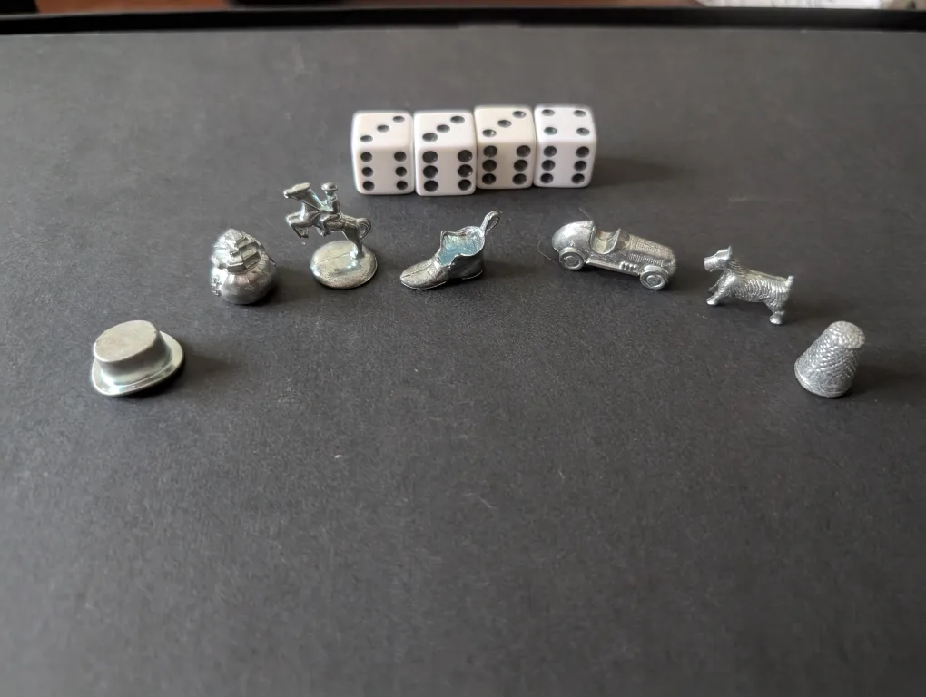 Monopoly Game Pieces & Dice thumbnail
