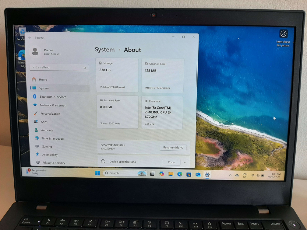 Lenovo ThinkPad Laptop - photo 2