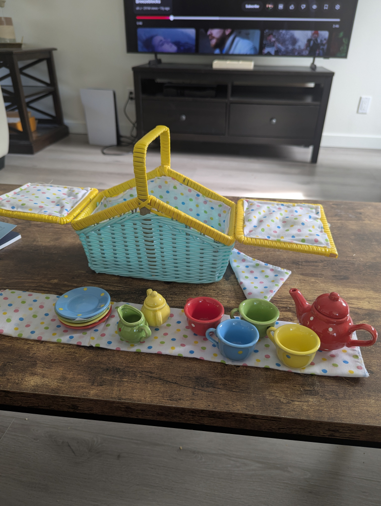 Mini Tea Set Picnic Basket - photo 5