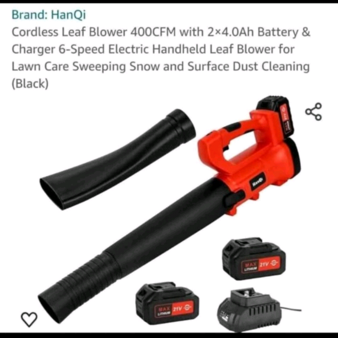 HanQi Cordless Leaf Blower 400CFM