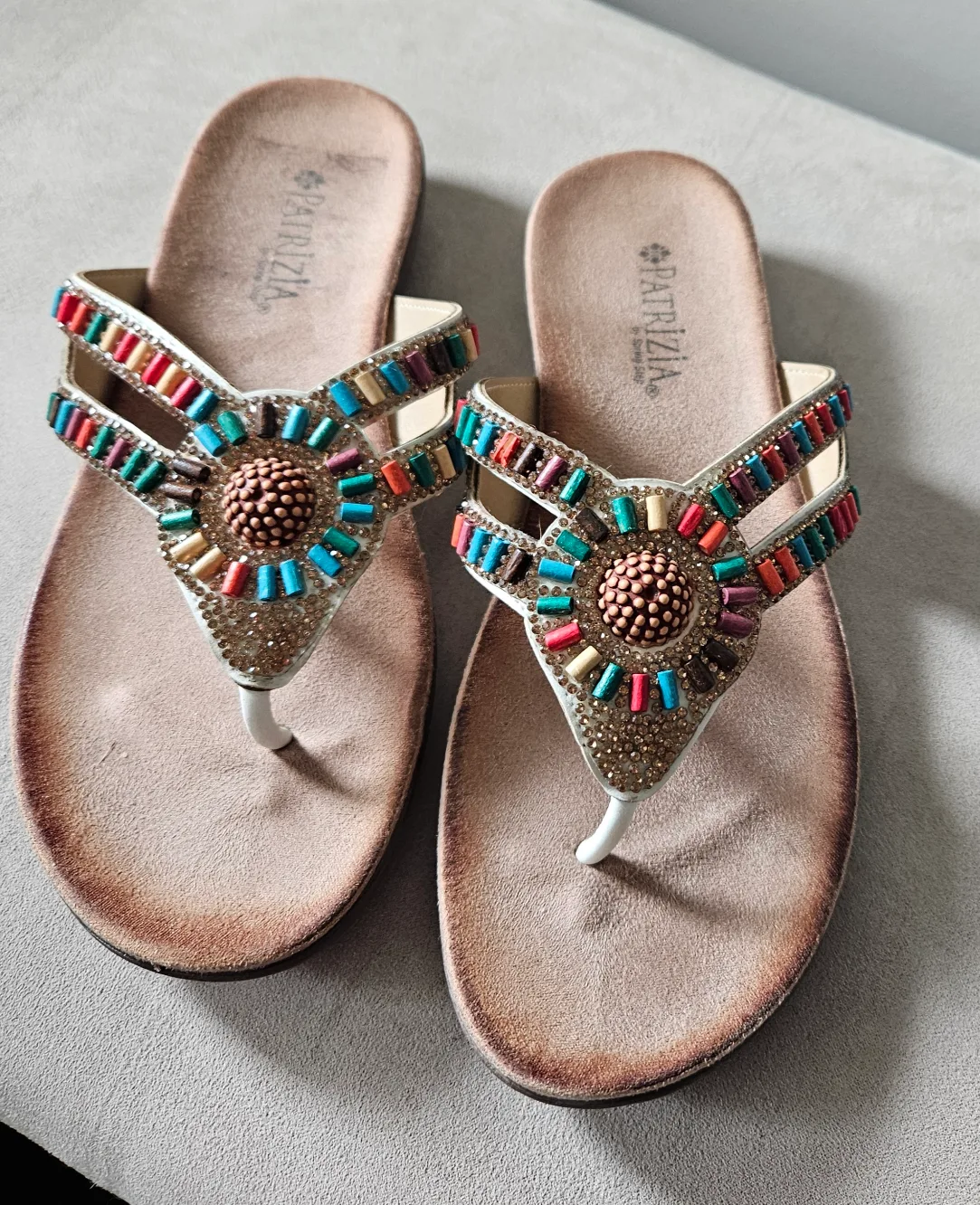 Patrizia Beaded Thong Sandals - Size 37