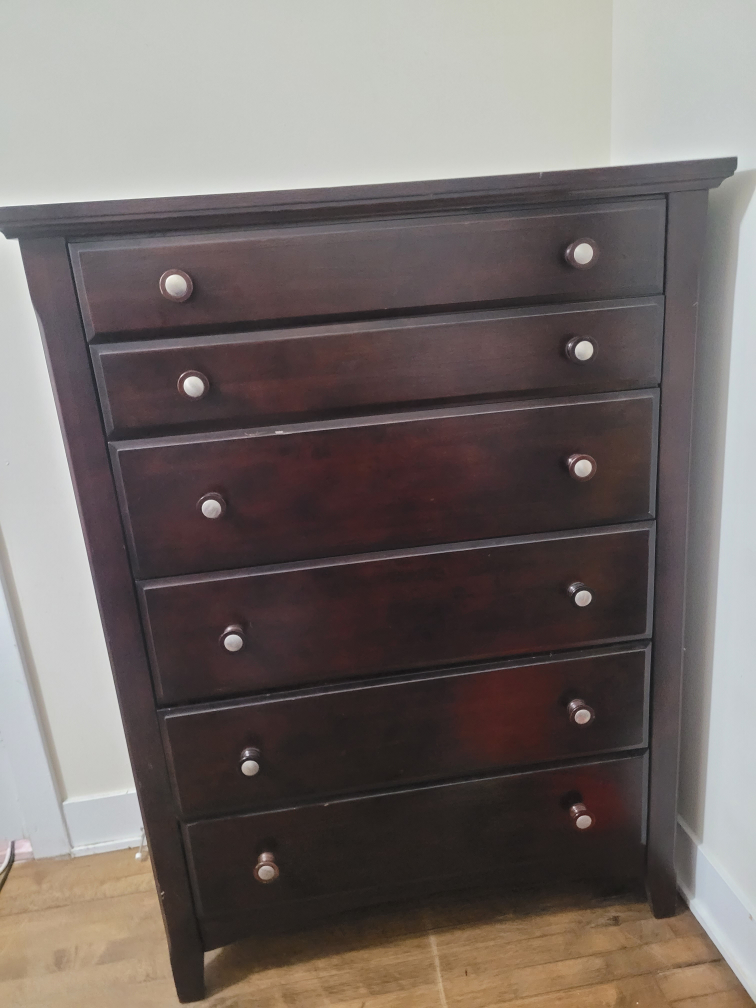 Dark Brown 6-Drawer Dresser