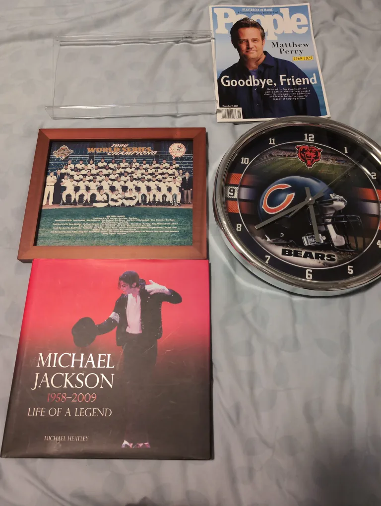 Assorted Books, Clock, and Framed Picture image indicator(3)