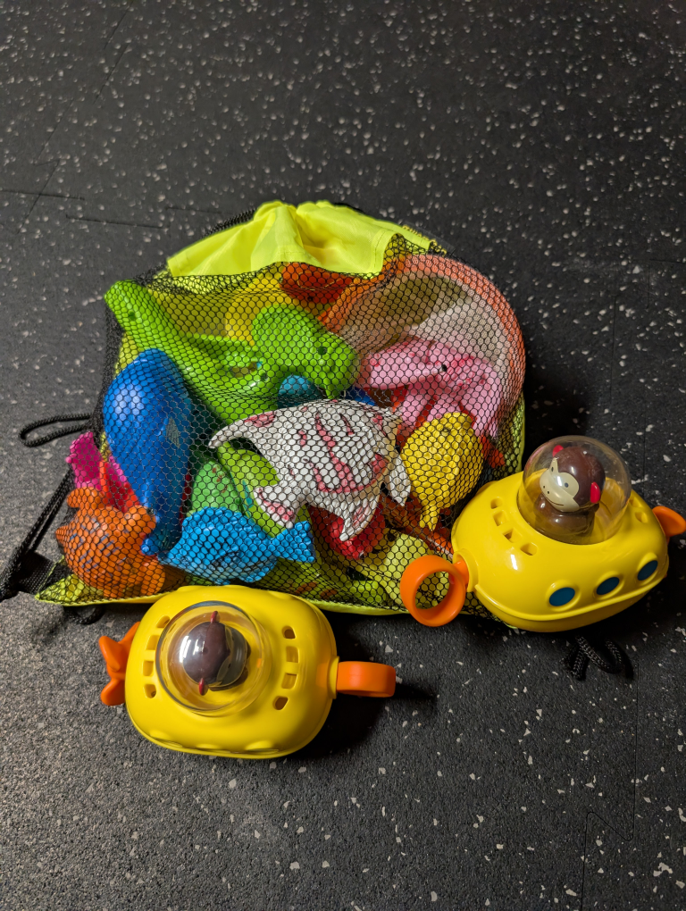 Bath Toys Set with Submarines & Mesh Bag