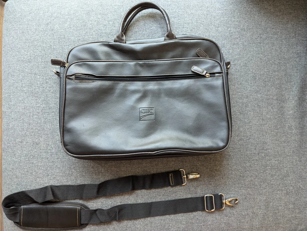 CIBC Brown Leather Briefcase thumbnail