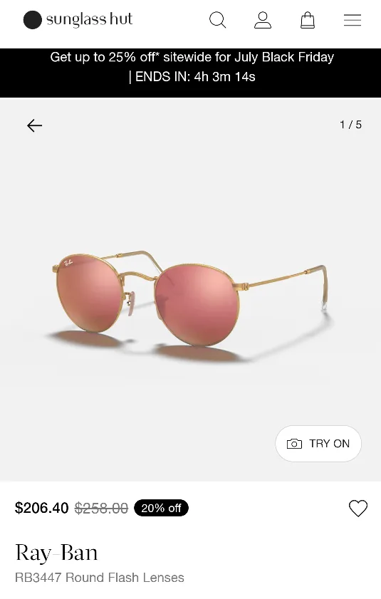 🕶️Ray-Ban RB3447 Round Flash Lenses Sunglasses🕶️ image indicator(3)