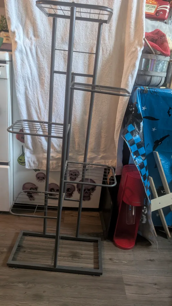 Grey Metal Plant Stand thumbnail
