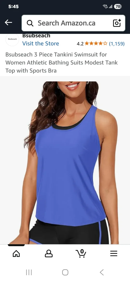 New Tankini Swimsuit - XL thumbnail