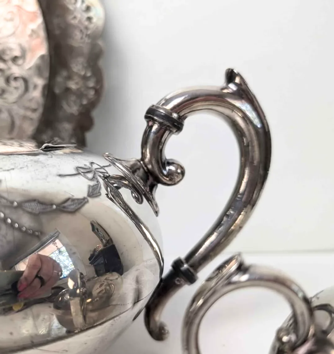 Silver Plated Tea Service Set ~ image indicator(7)