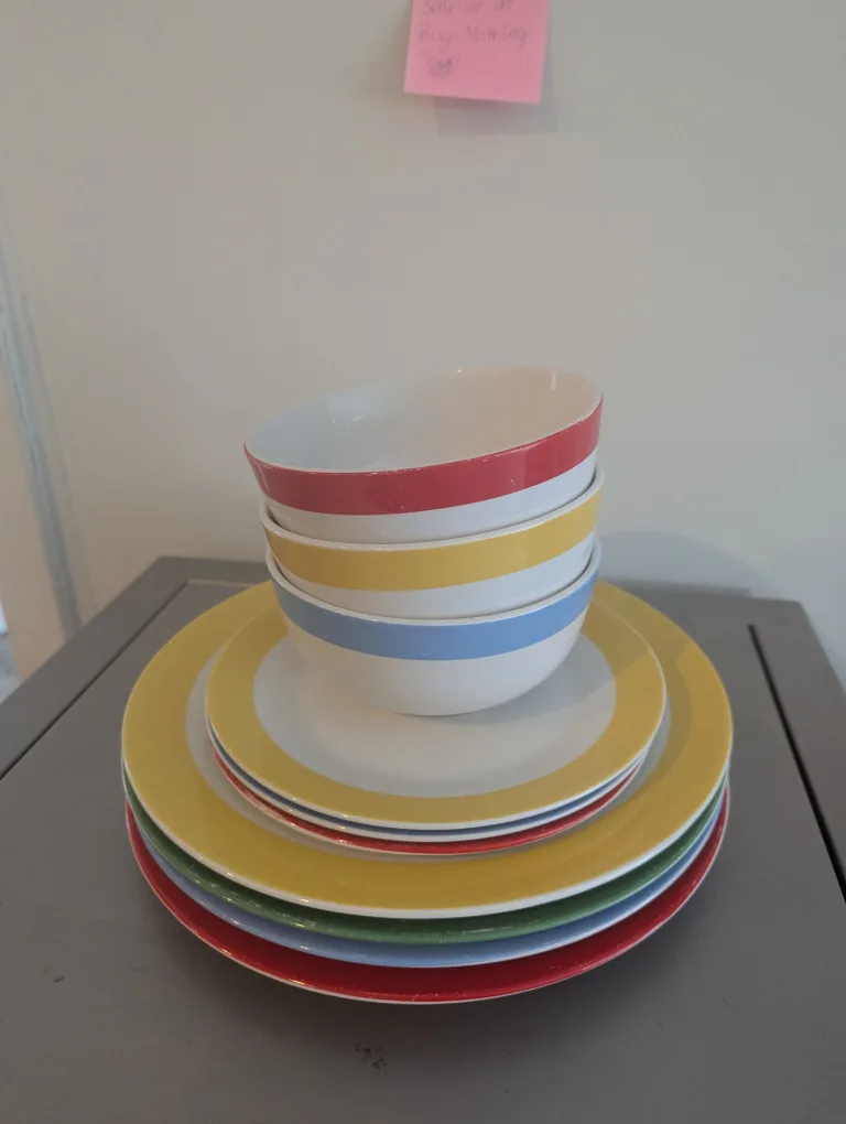 Colorful Plate & Bowl Set thumbnail