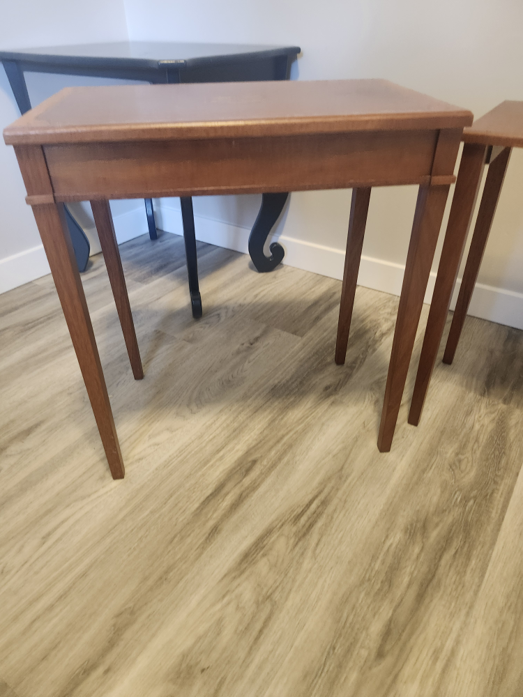 Set of 3 Vintage Wooden Side Tables - photo 2