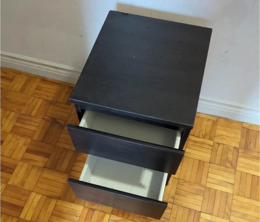Black 2-Drawer Bedside Table image indicator(2)