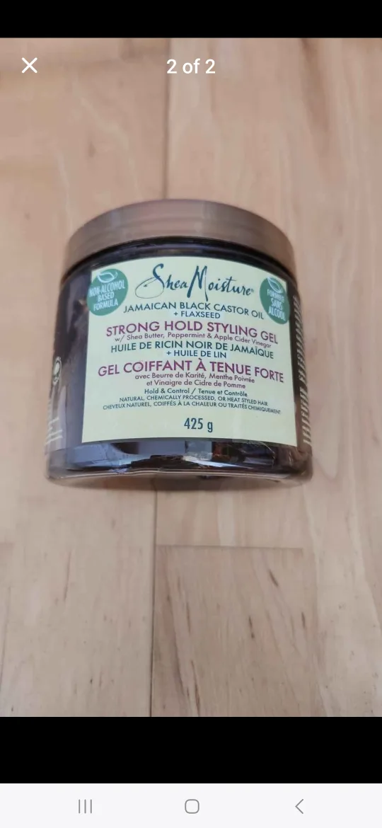 SheaMoisture Black Castor Flaxseed Strong Hold Hair Styling Gel image indicator(2)