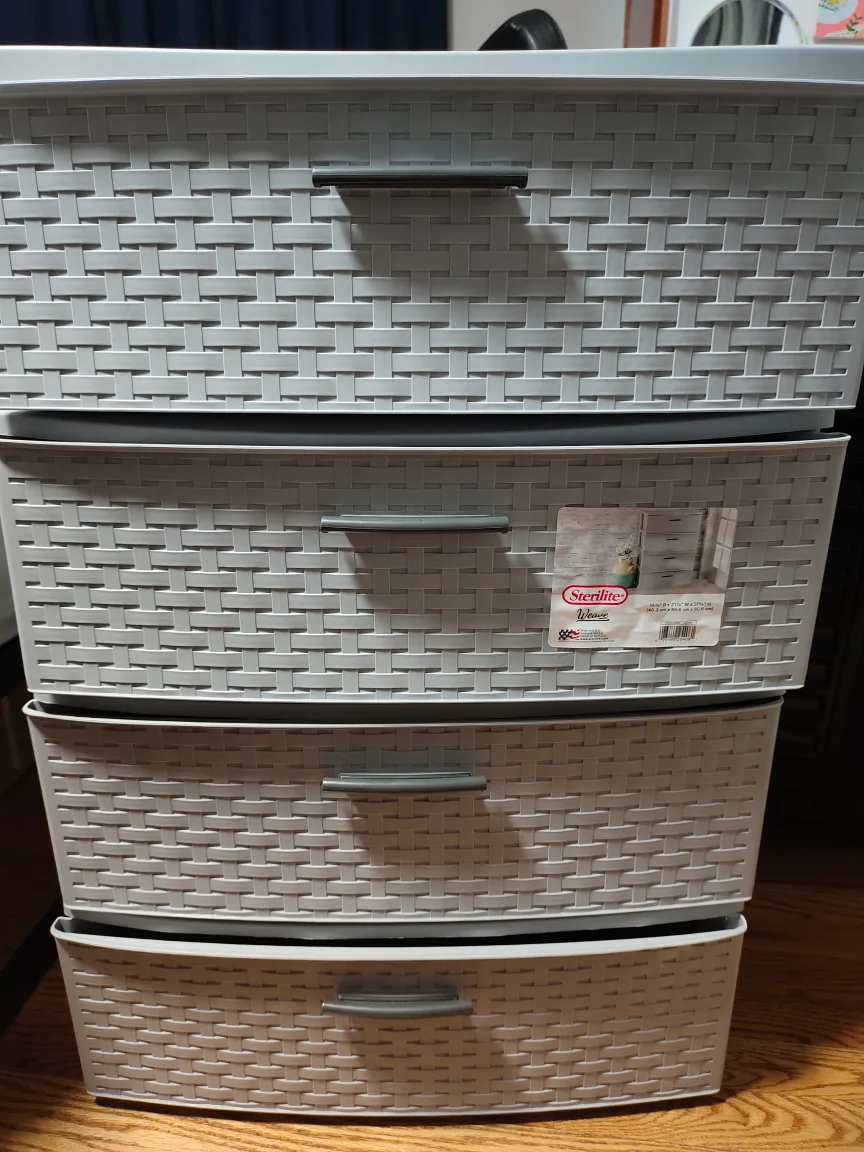 Sterilite Weave 4-Drawer Unit - Cement thumbnail