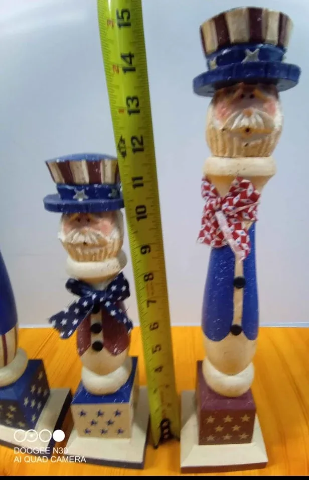 Uncle Sam Wood Statue Set image indicator(4)