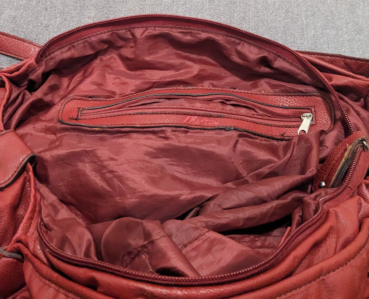Burgundy Leather Shoulder Bag/Purse - photo 4