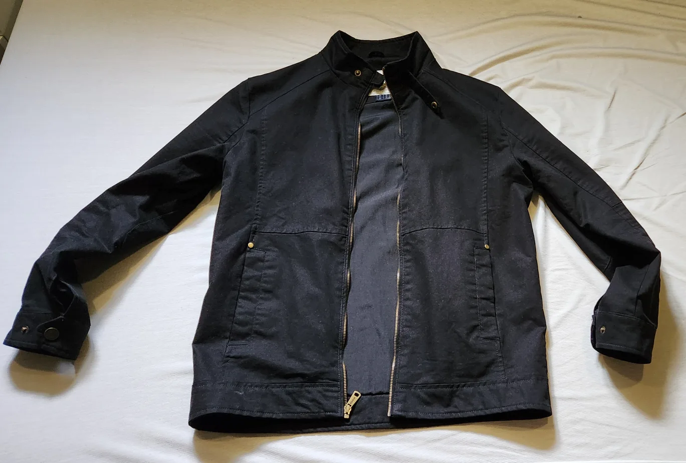 Men Military Cotton Jacket - Size M Black Like New thumbnail