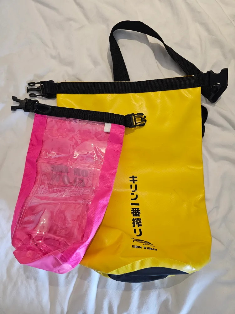 Waterproof Yellow Dry Bag + pink Dry bag thumbnail