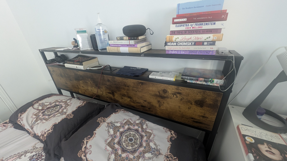 Queen Size Bed Frame with Headboard + Mattress (Free) - photo 2
