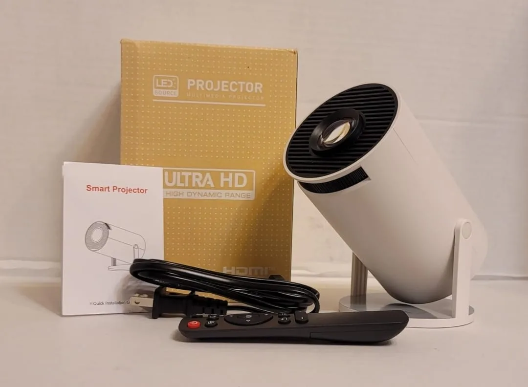 ENUOSUMA Mini Projector 4K 1080P Portable Projector - White thumbnail