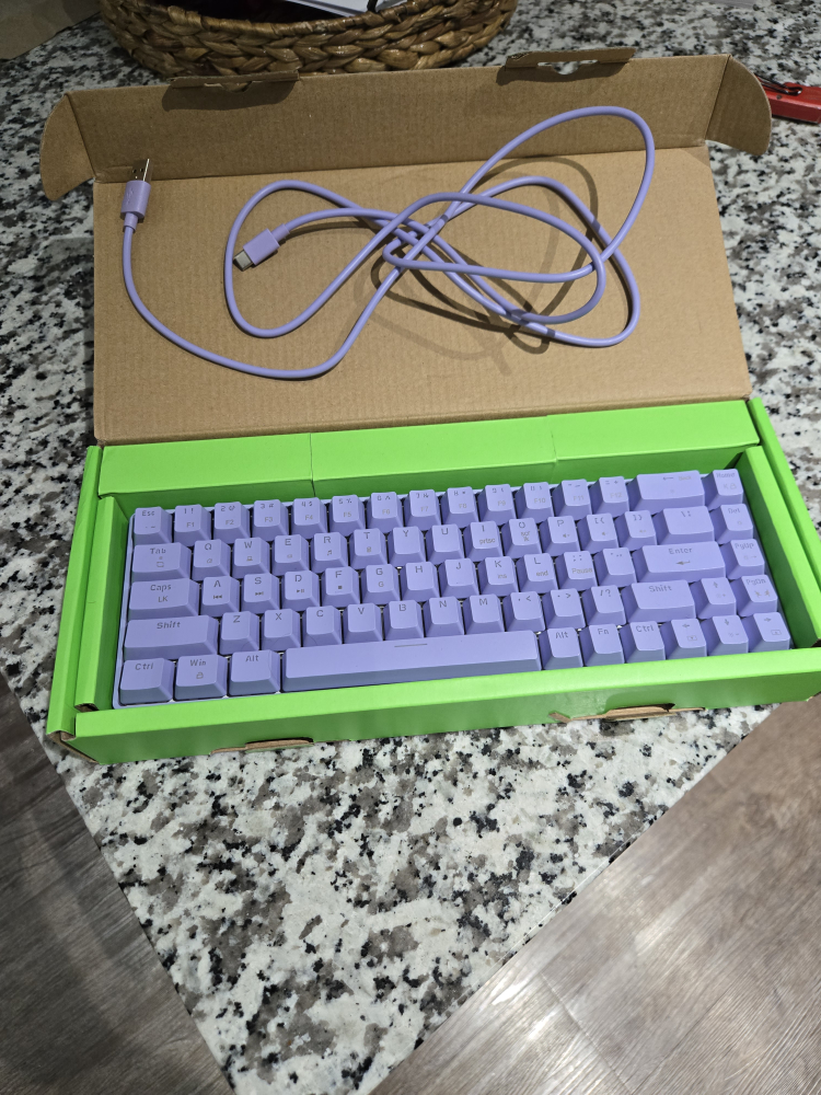 Lightly Used T8 RGB 60% Mechanical Keyboard - Purple - photo 2