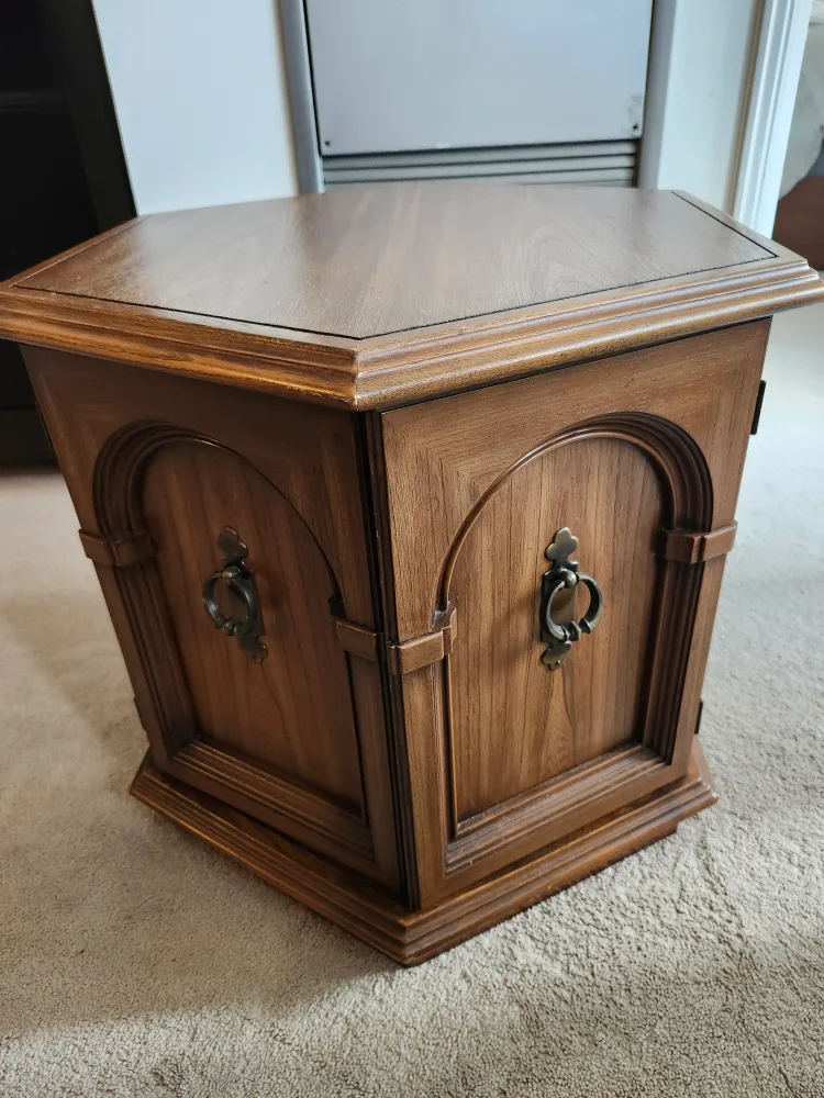 Wooden Hexagonal Side Table thumbnail