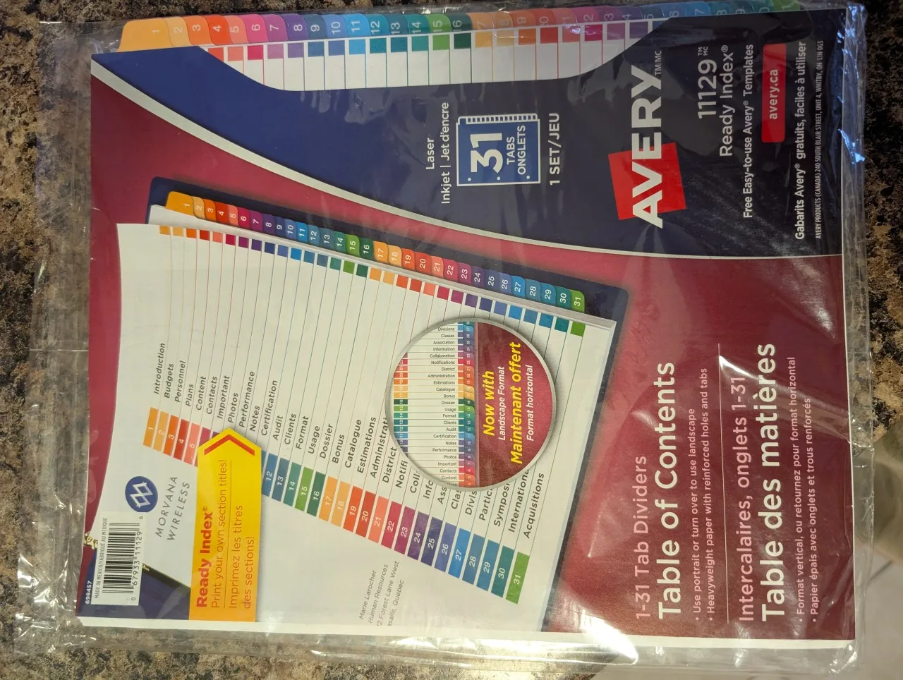 Avery Ready Index 1-31 Tab Dividers - New thumbnail