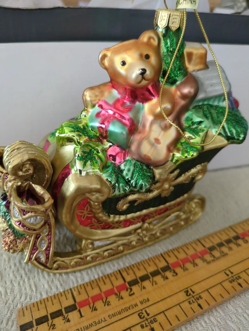 Collectible Christmas Sleigh Ornament thumbnail