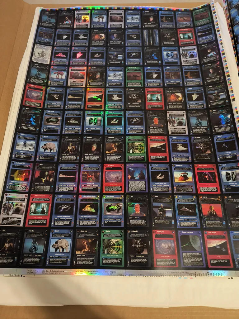 STAR WARS Card Game - 3 FOIL Uncut Card Sheets image indicator(2)