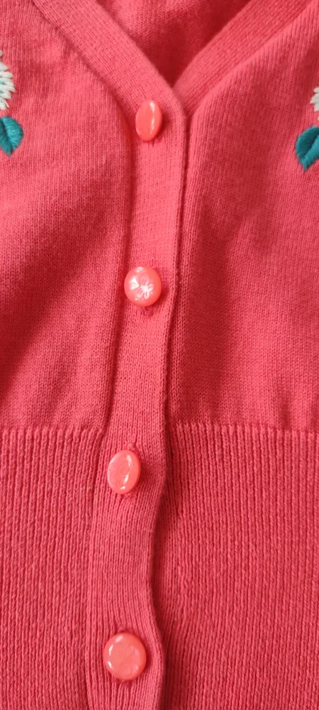 (NEW) Jessica London Coral Embroidered Cardigan image indicator(5)