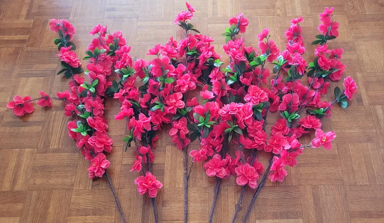 Red Artificial Flower Branches thumbnail