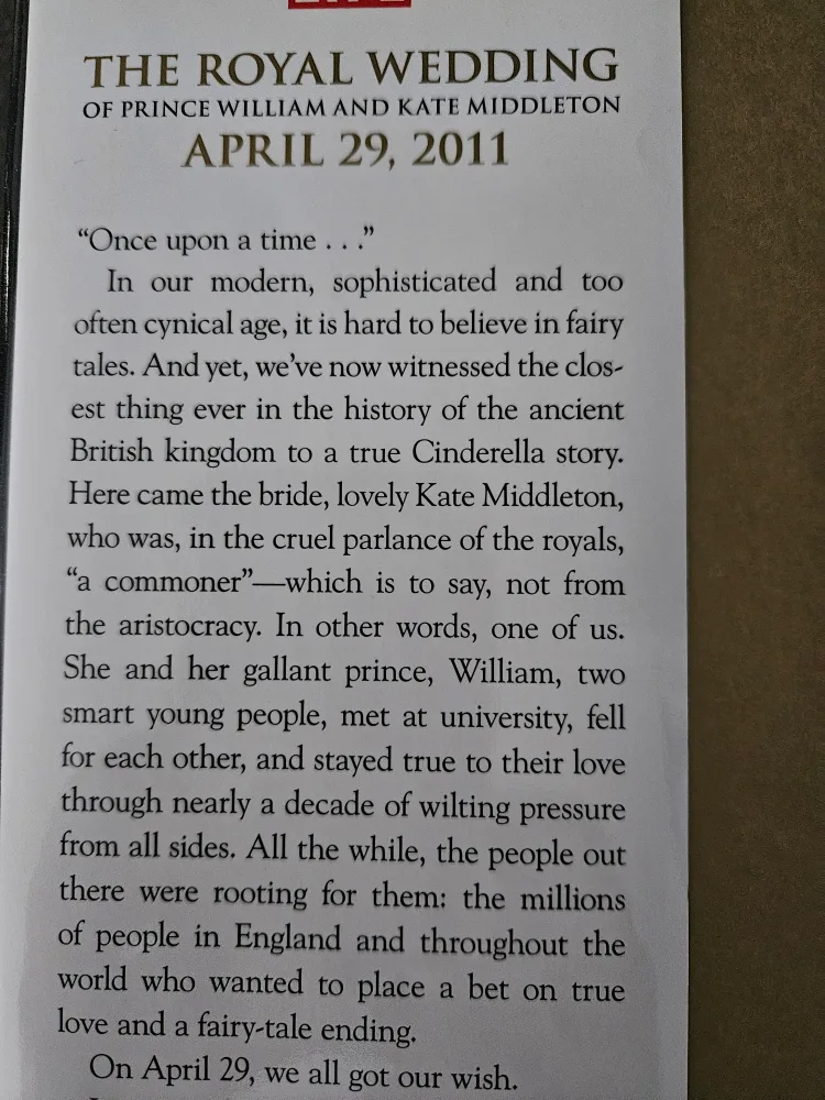 LIFE Royal Wedding Prince William & Kate Middleton Book MINT image indicator(2)