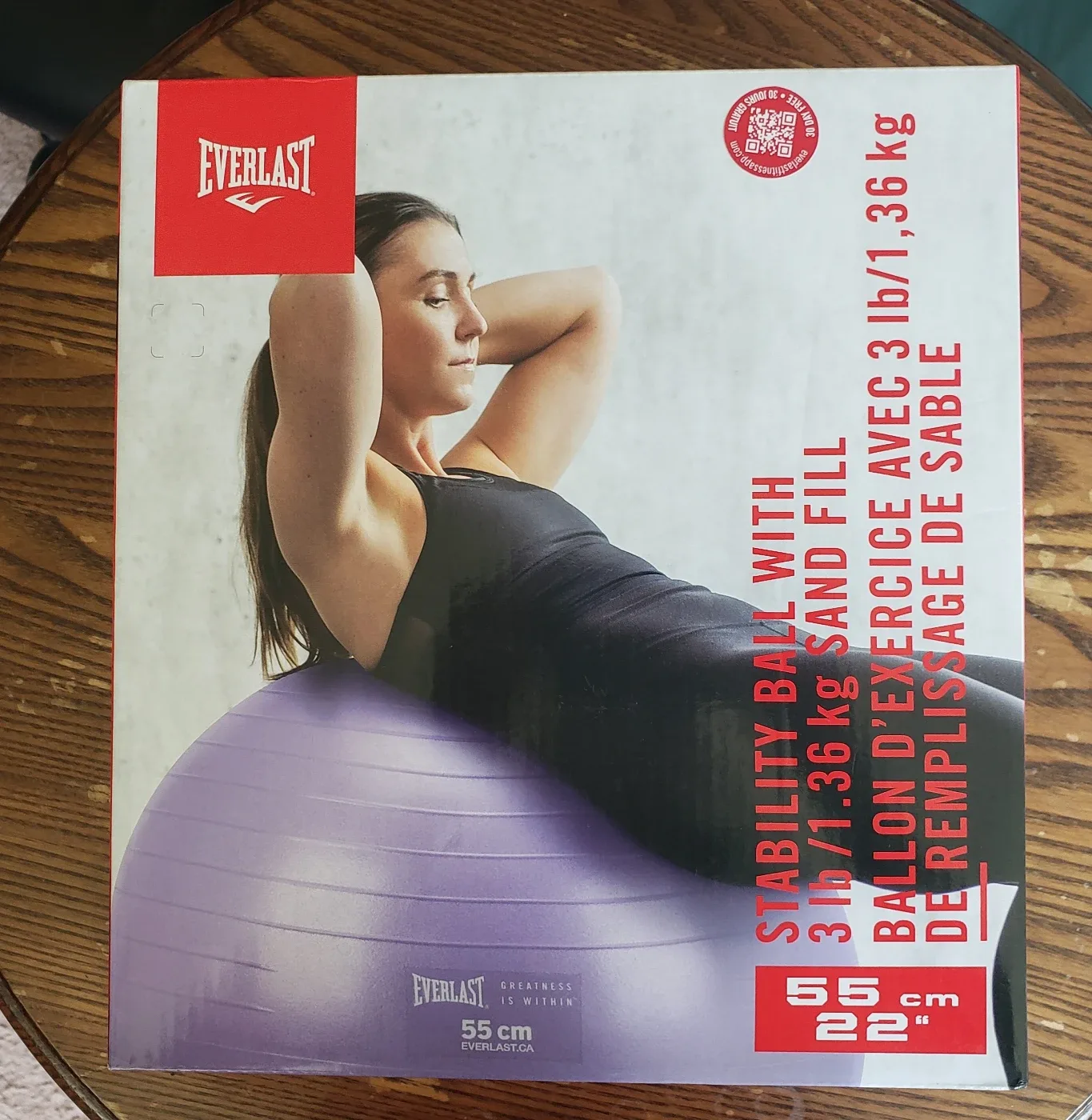 Everlast 55cm Stability Ball w/ Sand Fill thumbnail