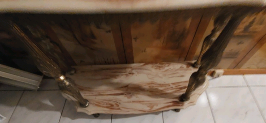 Faux Marble Top Console Table - photo 5
