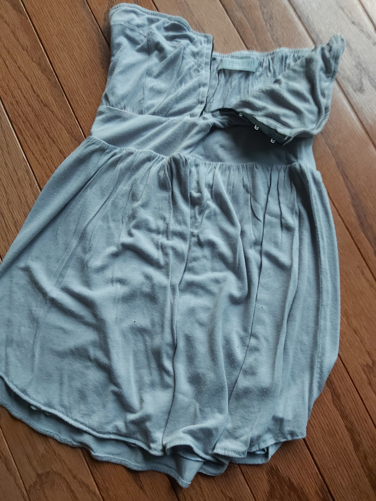 Volcom Strapless Mini Dress - Light Blue - photo 2